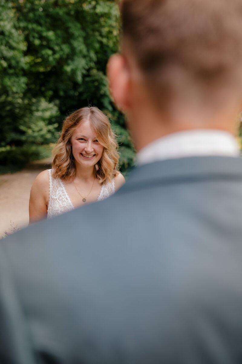 First Look, Braut lachend, Kränholm Bremen-Nord